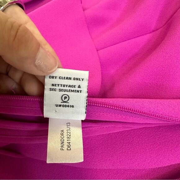 Diane von Furstenberg Pink Ruffle Dress - Size 8 - Picture 12 of 15